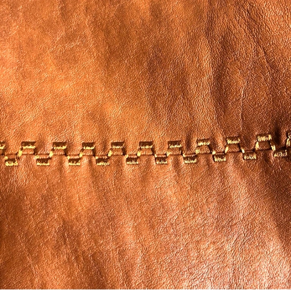 Anthropologie Cognac Brown Leather Jacket - Picture 4 of 7